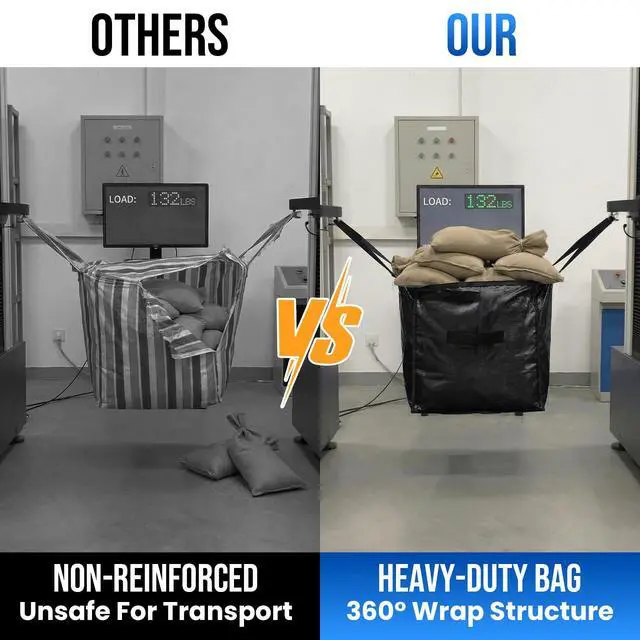 Alt view image 2 of 7 - Extra Large Moving Bags, 2 Pack Black Heavy Duty Totes For Storage with Visible Window, Wrap Around Handles, Storage Bags for Space Saving, Alternative to Moving Boxes