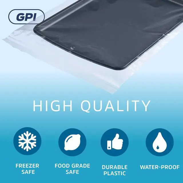Alt view image 4 of 4 - 9" x 12" Reclosable Zip Bags, 6 Mil Extra Heavy-Duty - Pack of 50, Clear Plastic Zipper Lock Bags, Resealable Poly Baggies For Clothing, Tools, Sharp Objects, Packaging & Storage.