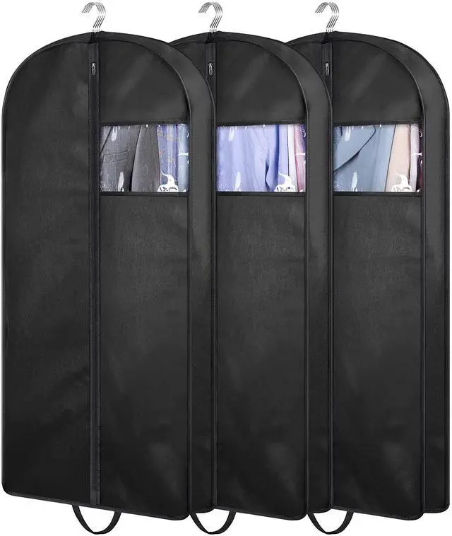 Main image of 43" Suit Bags for Closet Storage and Travel, Gusseted Hanging Garment Bags for Men Suit Cover With Handles for Clothes, Coats, Jackets, Shirts3 Packs