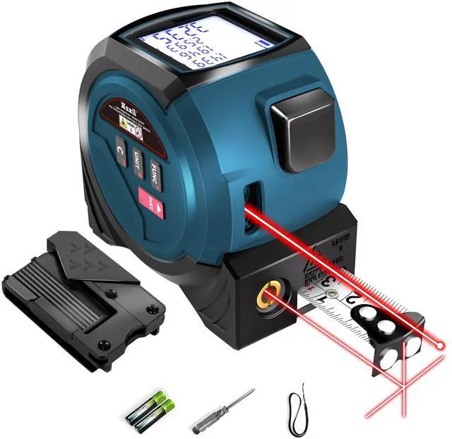 Main image of Laser Tape Measure 3 in 1 Laser Rangefinder Tape Measure with AutoLock
