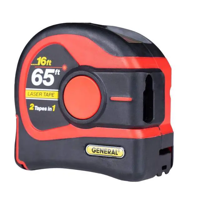 Alt view image 7 of 7 - LTM2X Laser Tape Measure 2-in-1, 65 Ft Laser Measure and 16 Ft Tape Measure with Large, Easy Read Backlit Digital Display, Red (LTM2X-RD-Q)