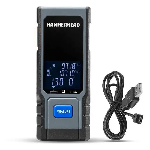 Alt view image 2 of 6 - Rechargeable Compact 130ft Laser Measuring Tool - HLMT130