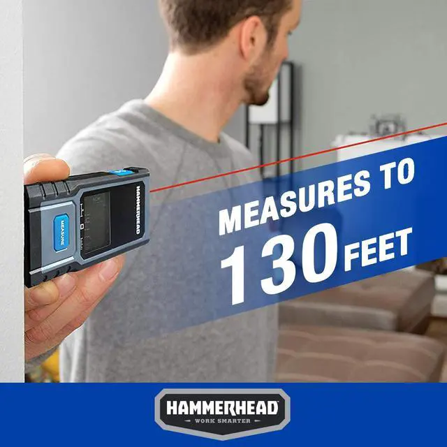 Alt view image 5 of 6 - Rechargeable Compact 130ft Laser Measuring Tool - HLMT130