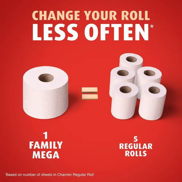 Alt view image 4 of 7 - Ultra Strong Clean Touch 2-Ply Toilet Paper, 18 Family Mega Rolls = 90 Regular Rolls, White