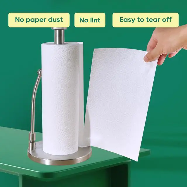 Alt view image 7 of 7 - Bamboo Paper Towels - 8 Rolls, 2 Ply 120 Sheets- Plastic Free, Tree Free, Compostable, Disposable Kitchen Paper Towels, Soft and Absorbent, PFAS Free, White