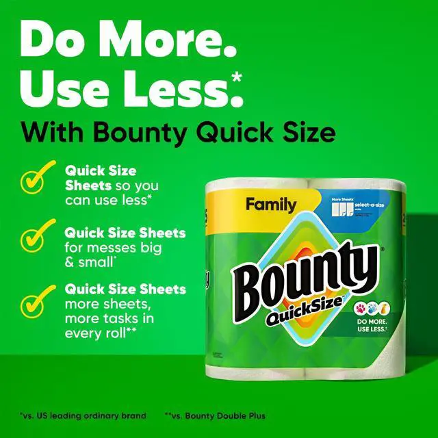 Alt view image 2 of 7 - Quick Size Paper Towels, White, 8 Family Rolls