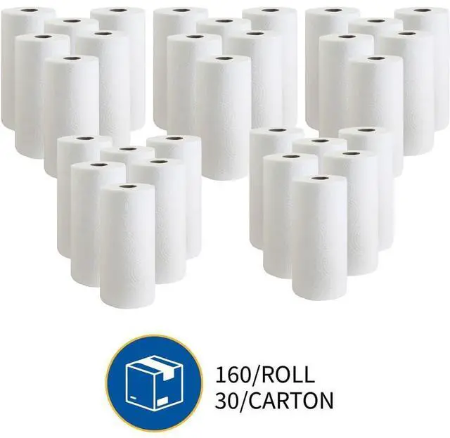 Alt view image 5 of 7 - GJO24080 2-Ply Household Roll Paper Towels (Pack of 30) - WHITE