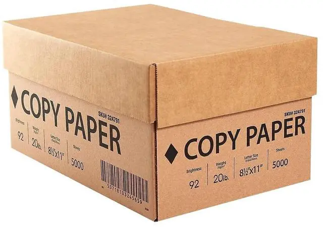Main image of Printer Paper 8.5 x 11 Inch 20 lb 92 Bright White Sheets, 10 Ream Carton