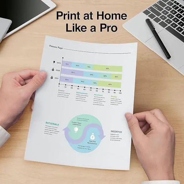 Alt view image 5 of 7 - Printer Paper 8.5 x 11 Inch 20 lb 92 Bright White Sheets, 10 Ream Carton