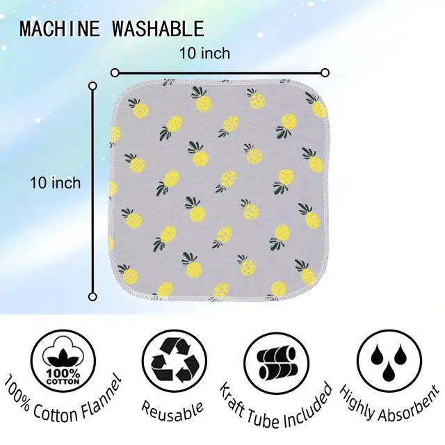 Alt view image 4 of 7 - Roll Washable Cotton Cloth, Reusable Paper Towels - 25 Pack with Durable Cardboard Roll - 10" X 10" Zero Waste Reusable Napkins Eco Friendly