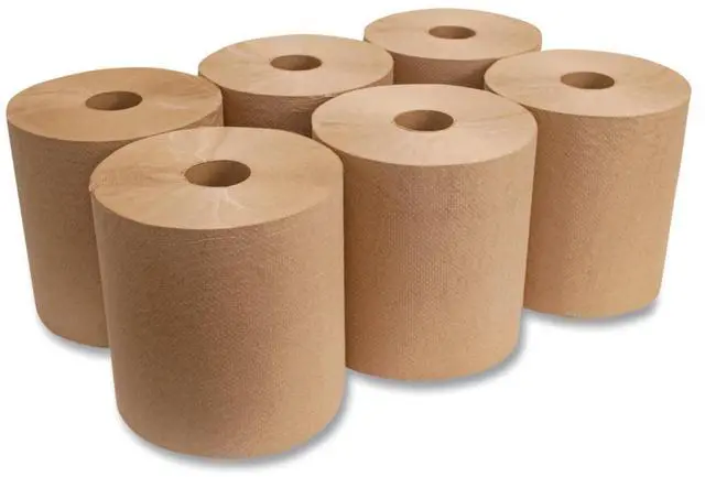 Main image of 16GREEN Green Seal Recycled Paper Towel Roll, Hardwound, Universal Roll Towels, Natural, 8" x 800 ft (Case of 6)
