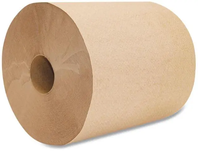 Alt view image 2 of 7 - 16GREEN Green Seal Recycled Paper Towel Roll, Hardwound, Universal Roll Towels, Natural, 8" x 800 ft (Case of 6)