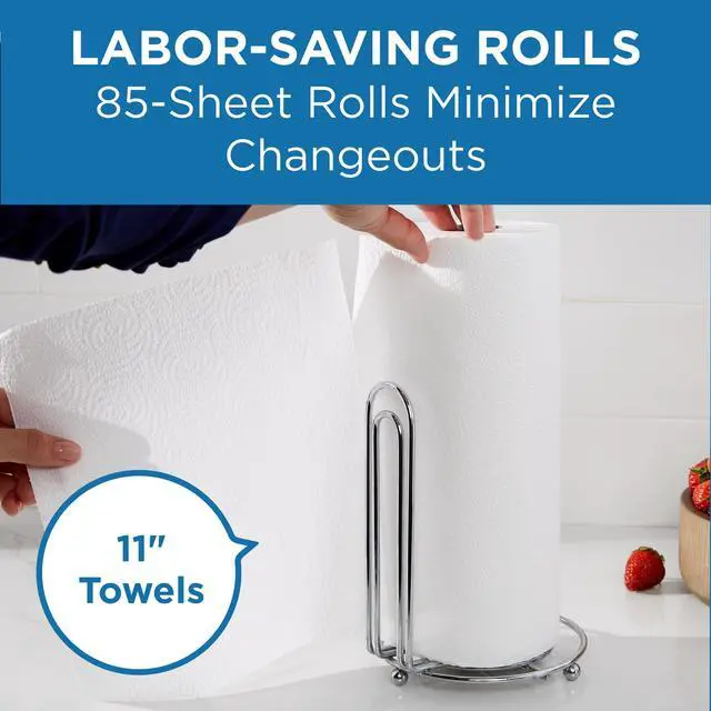 Alt view image 6 of 7 - Pacific Blue Select by Georgia-Pacific PRO 2-Ply Perforated Roll Paper Towels, Individually Wrapped, White, 85 Sheets Per Roll, 30 Rolls Per Case, 27385