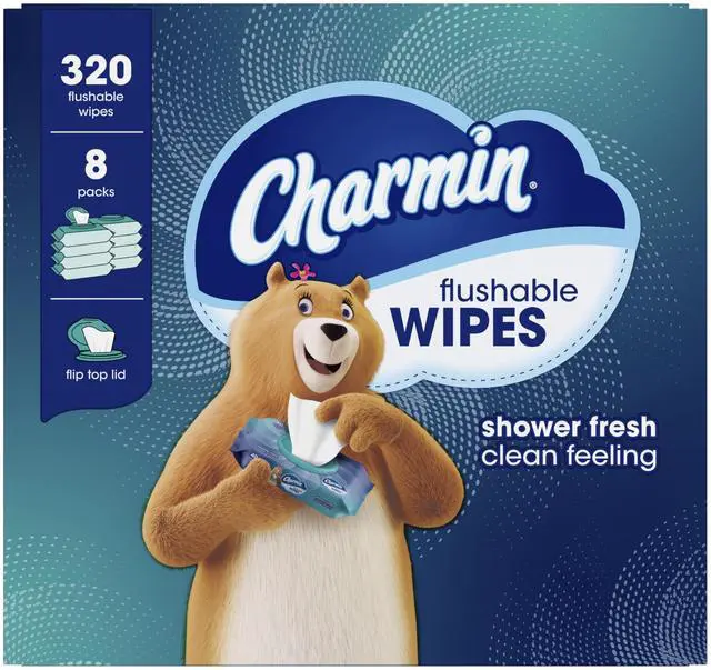 Main image of Flushable Wipes, 320 Total Wipes (8 Packs of 40)