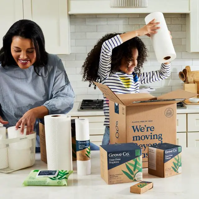 Alt view image 3 of 7 - 2-Ply Bamboo Paper Towels (12 Rolls, 140 Sheets Per Roll) FSC Certified, Highly Absorbent Select-A-Size Sheets Plastic-Free Packaging Tree-Free & Biodegradable