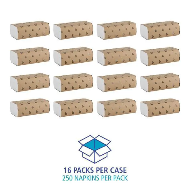 Alt view image 5 of 7 - Multifold Disposable Bathroom Paper Hand Towels, 1-Ply, 9 x 9.45, 250 Towels/Pack, 16 Packs/Carton, White