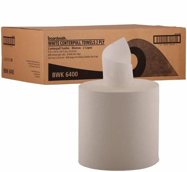 Main image of BWK6400 6400 Center-Pull Hand Towels, 2-Ply, Perforated, 7 7/8" x 10", 600 Sheets Per Roll (Case of 6 Rolls)