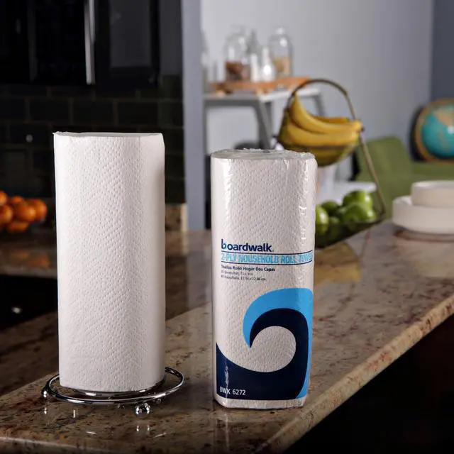 Alt view image 7 of 7 - Kitchen Paper Towels, Recycled, 30-Pack, 2-Ply, 11" x 9", White, 85 Perforated Sheets Per Roll, Standard Rolls