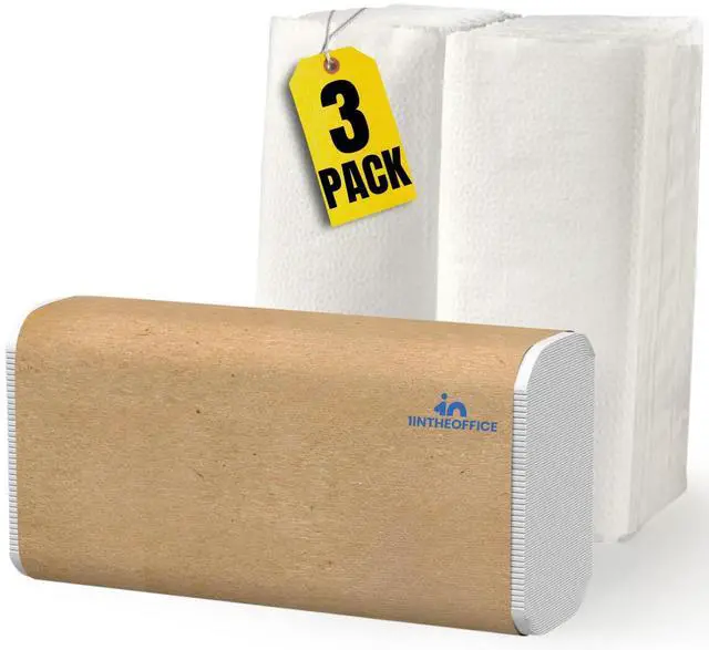 Main image of Multifold Paper Towels, Paper Hand Towels for Bathroom, Folded Paper Towels, 1-Ply, 9" x 9.45", 250 Towels/Pack, 3 Pack