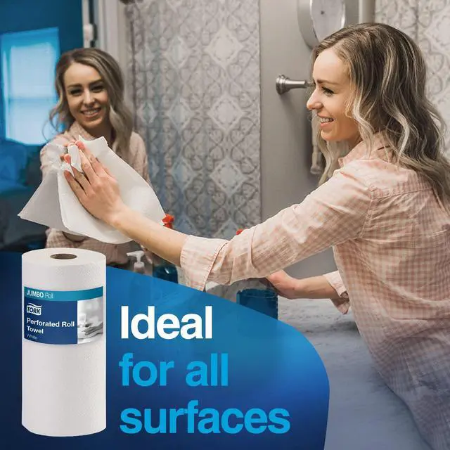 Alt view image 4 of 7 - Universal Perforated Towel Roll, Two-Ply, 11 x 9, White, 210/Roll
