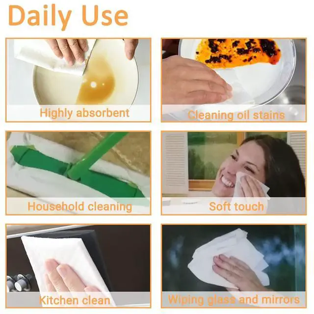 Alt view image 4 of 6 - Bamboo Paper Towels Replacement 4 Rolls 80 Sheets Heavy Duty Machine Washable Reusable Paper Towels for Kitchen and Daily Use(11x12, 4 Rolls)