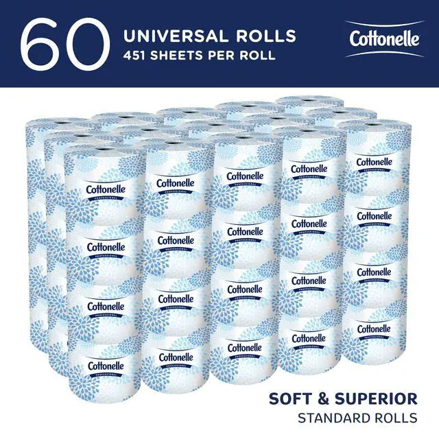 Alt view image 2 of 7 - Standard Roll Bulk Toilet Paper (17713), 2-Ply, White (60 Rolls of 451 Sheets, 27,060 Sheet Total)