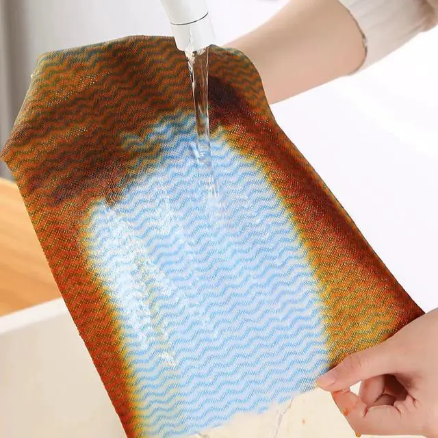 Alt view image 6 of 7 - Sheet Disposable Cleaning Cloths Disposable Dish Cloths Paper Towels Reusable Household Cleaning Towel 2 Rolls