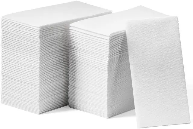 Main image of 100-Pack Disposable Guest Towel Paper Napkin - 12" x 17" Disposable Cloth-Like Guest Towels - Soft And Absorbent Tissue Paper For Bathroom, Kitchen Or Event
