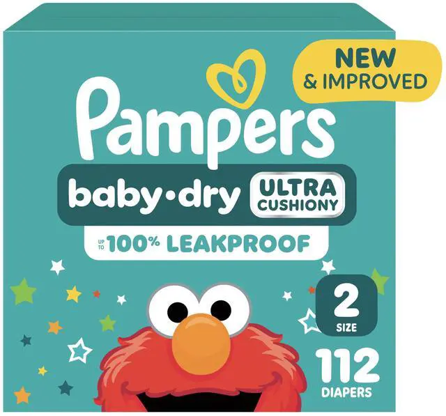 Main image of Diapers - Baby Dry - Size 2, 112 Count, Absorbent Disposable Infant Diaper (Packaging May Vary)