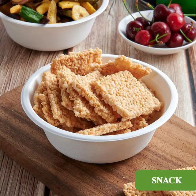 Alt view image 7 of 7 - 180 Pack 16 OZ Paper Bowls, Disposable Compostable Bulk, Eco-friendly Bagasse, Heavy-duty Bowls Perfect for Milk Cereals, Snacks, Salads