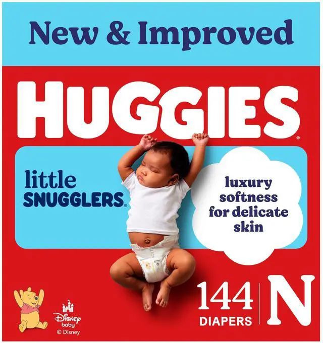 Main image of Size Newborn Diapers, Little Snugglers Baby Diapers, Size Newborn (up to 10 lbs), 144 Count, Packaging May Vary