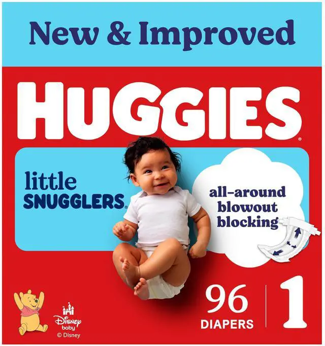 Main image of Size 1 Diapers, Little Snugglers Baby Diapers, Size 1 (8-14 lbs), 96 Count, Packaging May Vary