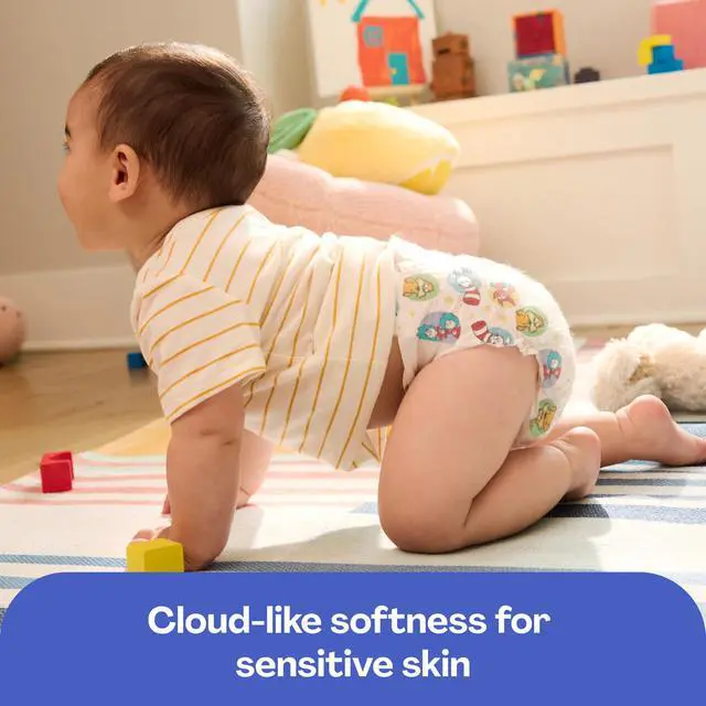Alt view image 3 of 7 - Dr. Seuss Babies Premium Diapers, Size 5, 48 Count: Softness & Protection for Sensitive Skin