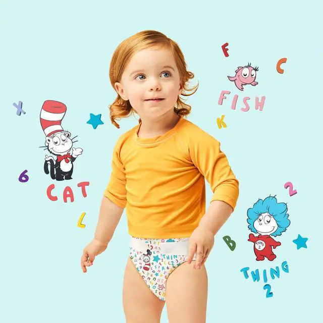 Alt view image 4 of 7 - Dr. Seuss Babies Premium Diapers, Size 5, 48 Count: Softness & Protection for Sensitive Skin