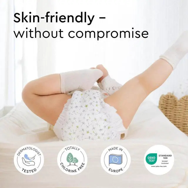 Alt view image 6 of 7 - Disposable Baby Diapers, Size 3 (13+ lbs), 87 Count, Absorbent Leak Protection, Ultra Soft, Sensitive Skin, Hypoallergenic, Fragrance-Free, Dermatologist Tested