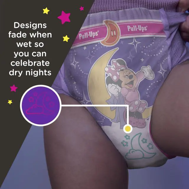 Alt view image 6 of 7 - Girls' Night-Time Potty Training Pants, Size 4T-5T Overnight Training Underwear (38-50 lbs), 52 Ct