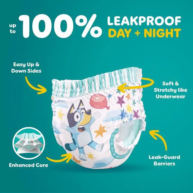 Alt view image 3 of 7 - Training Pants - Easy Ups Boys & Girls Bluey - Size 3T-4T, 124 Count, Children's Potty Underwear (Packaging May Vary)
