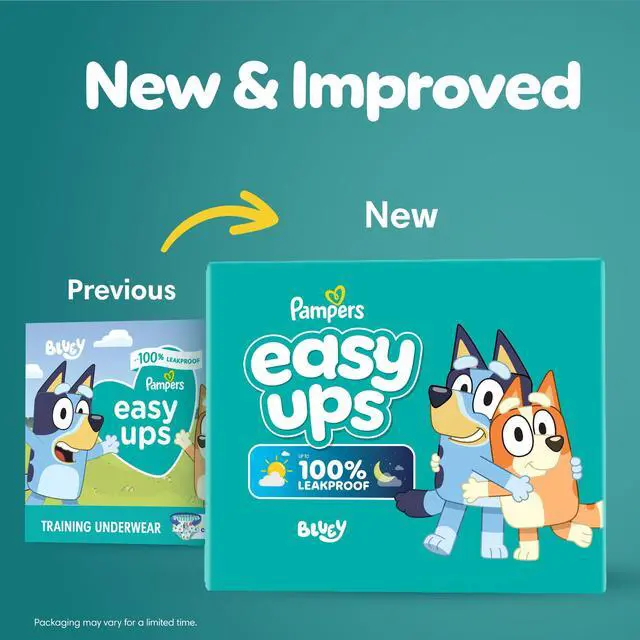Alt view image 2 of 7 - Training Pants - Easy Ups Boys & Girls Bluey - Size 3T-4T, 124 Count, Children's Potty Underwear (Packaging May Vary)