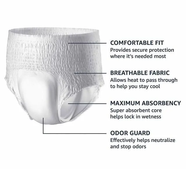 Alt view image 3 of 7 - Maximum Absorbency Incontinence Underwear for Men with Leak Protection, Moisture Control, Bladder Leak, X-Large, 48 Count (3 Packs of 16)