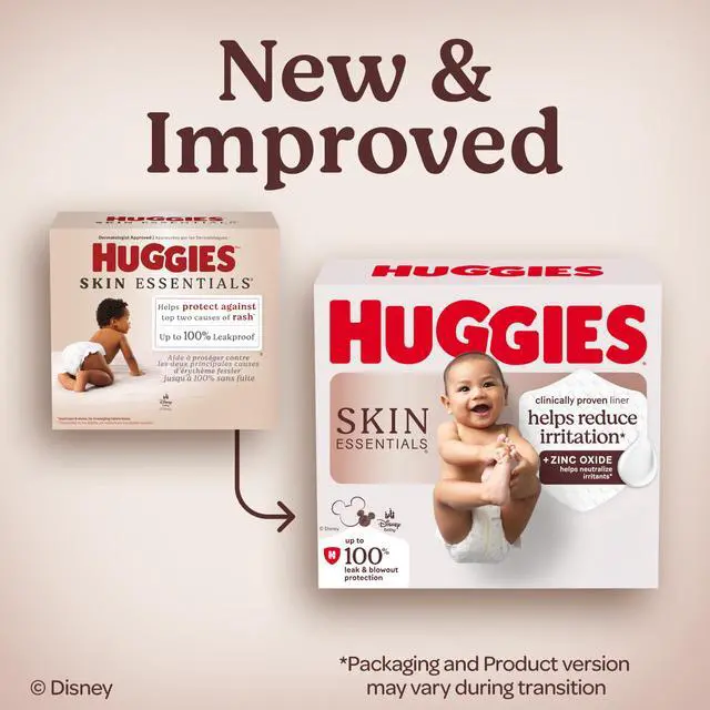Alt view image 2 of 7 - Size 2 Diapers, Skin Essentials Baby Diapers, Size 2 (12-18 lbs), 74 Count, Packaging May Vary