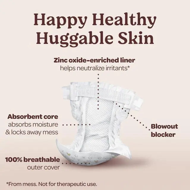 Alt view image 3 of 7 - Size 2 Diapers, Skin Essentials Baby Diapers, Size 2 (12-18 lbs), 74 Count, Packaging May Vary