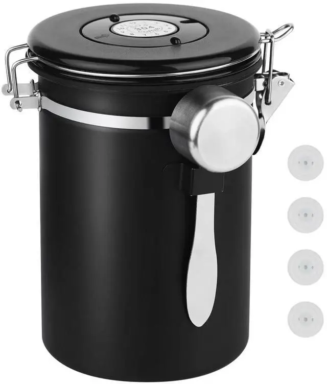 Main image of 22oz Stainless Steel Airtight Coffee Canister with Date Tracker
