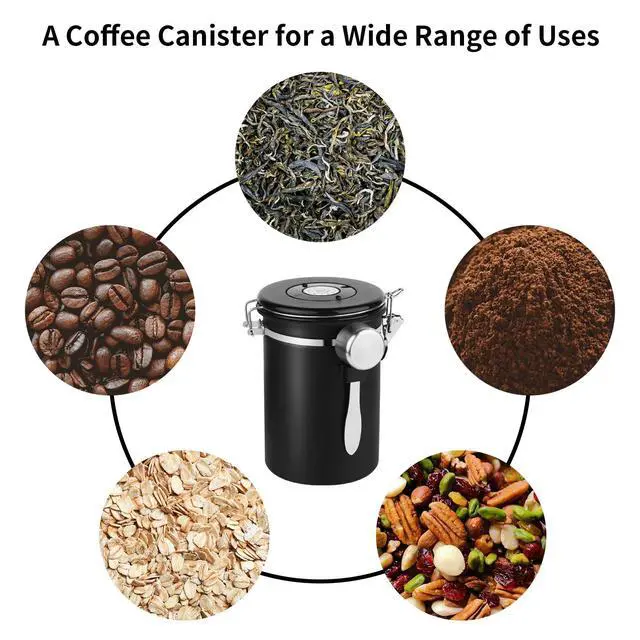 Alt view image 5 of 7 - 22oz Stainless Steel Airtight Coffee Canister with Date Tracker