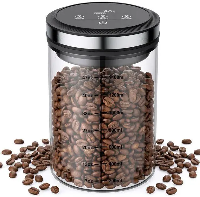 Main image of Vacuum Coffee Canister, 1.6L, with Time Display