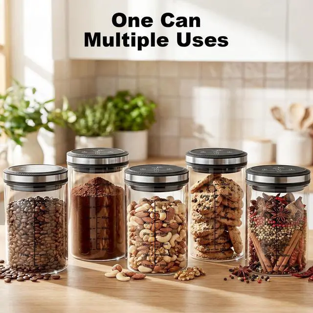 Alt view image 6 of 7 - Vacuum Coffee Canister, 1.6L, with Time Display