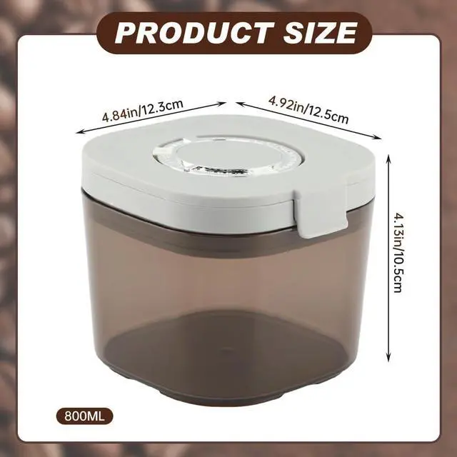 Alt view image 2 of 7 - Airtight Coffee Canister, Coffee and Dry Food Storage Container with Scoop, Stackable Kitchen Food Storage Jar for Flour, Sugar and Tea(800 ml)