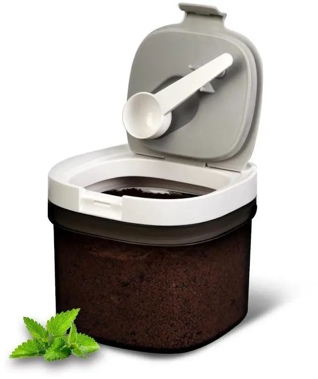 Main image of Airtight Coffee Storage Container with Magnetic Scoop, 0.7 Qt Coffee Bean and Ground Coffee Canister, Durable, Keeps Coffee Fresh & Dry, Easy to Clean