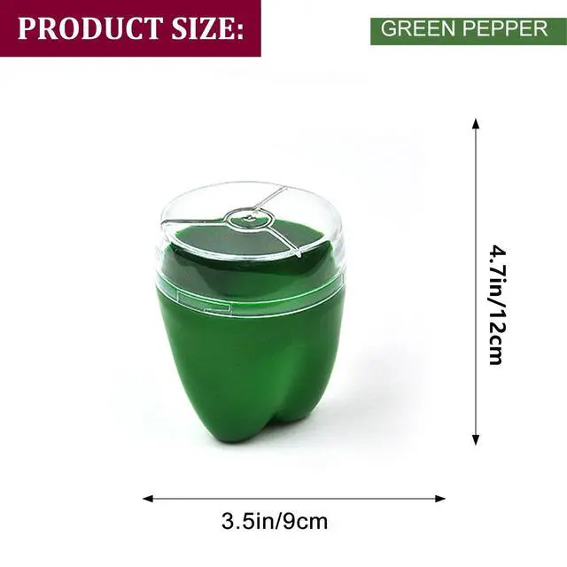 Alt view image 3 of 4 - Green Pepper Storage Containers, Reusable Green Pepper Keeper for Refrigerator, Individual Red Pepper Saver Holder Organizer for Fridge to Keep Green Pepper Fresh