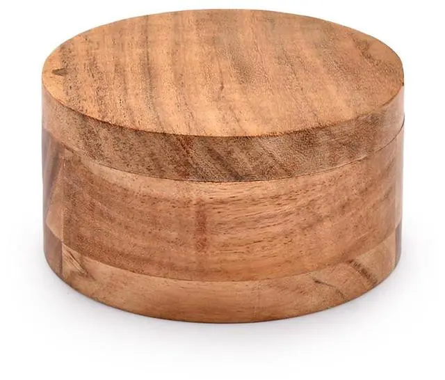 Main image of Salt and Pepper - 2 Compartment Swivel Lid with Magnet to Keep Dry Kitchen Seasonings Storage Containers (4.75" x 4.75" x 2.5")