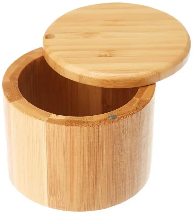 Alt view image 4 of 7 - Salt Cellar with Swivel Lid, Salt Container for Countertop